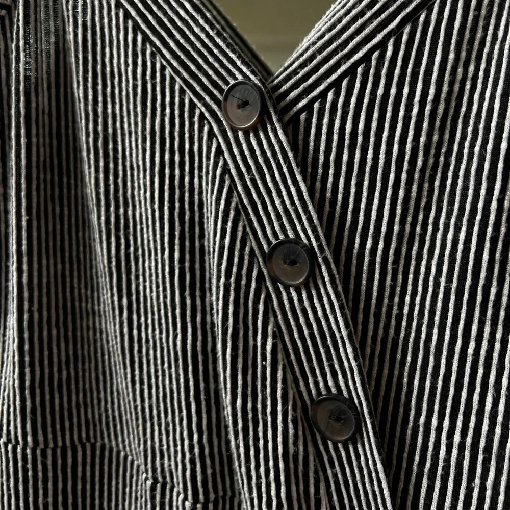 Soft striped body con midi dress. - Picture 2 of 2